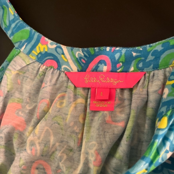 Lilly Pulitzer Cotton sleeveless dress women’s large - Picture 3 of 6
